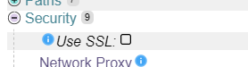 Use SSL Option under Security